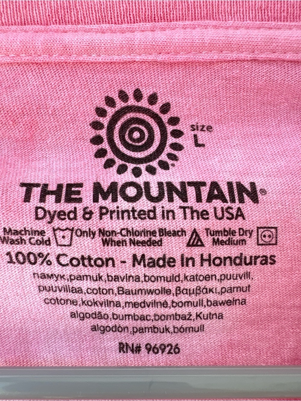 The Mountain Awesome Unicorn Classic Cotton T-Shirt Pink LARGE NWOT - Picture 3 of 4